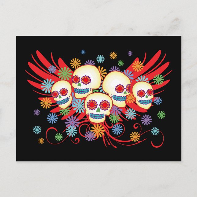 Dia de los Muertos Postcard Postkarte (Vorderseite)
