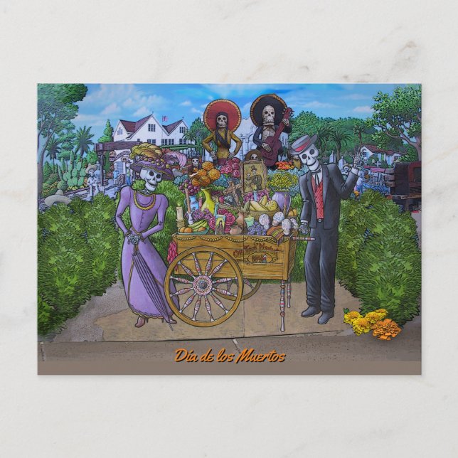 Dia de los Muertos Postkarte (Vorderseite)