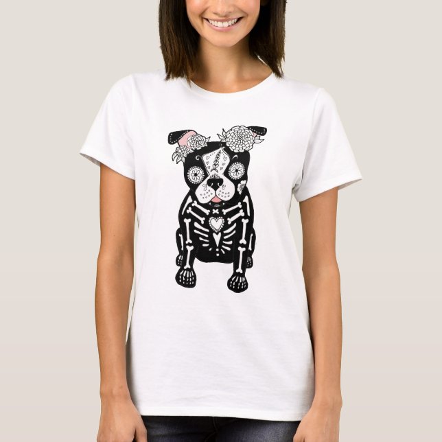 Dia de Los Muertos Puppy T-Shirt (Vorderseite)