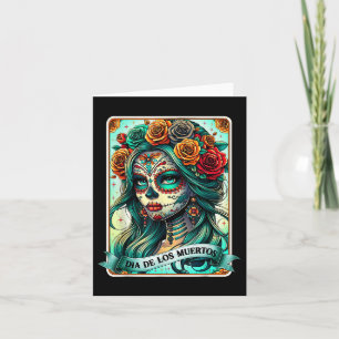 Dia de Los Muertos Rose Blume Frauentag Karte