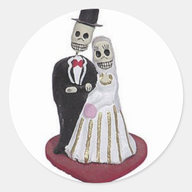 Dia de los Muertos Runder Aufkleber (Vorderseite)