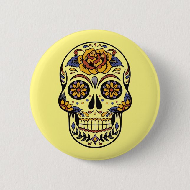 Dia de los muertos — Schaltfläche "Zuckerschädel" Button (Vorderseite)