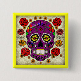 Dia de los muertos — Schaltfläche "Zuckerschädel" Button