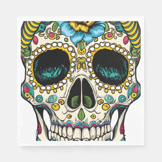 Día de los Muertos Serviette (Vorderseite)