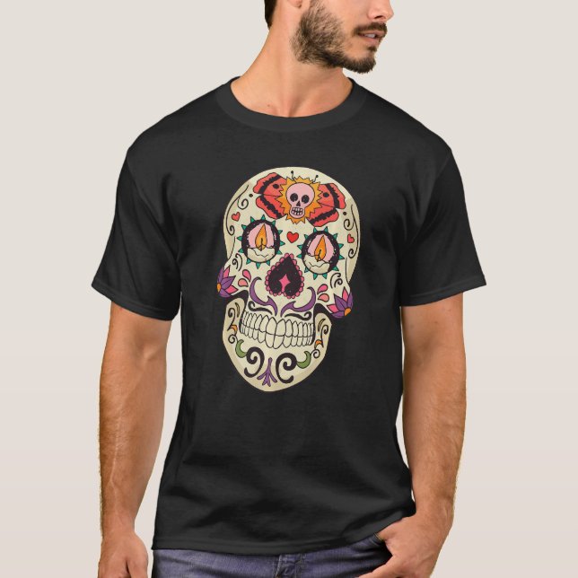 Dia De Los Muertos Shirt für Men Sugar Skull Day O (Vorderseite)
