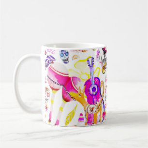 Dia De Los Muertos- Skeleton, Dog, Mexikanische Mu Kaffeetasse
