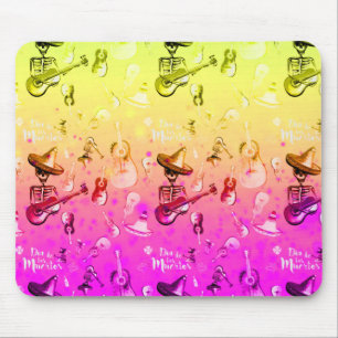 Dia De Los Muertos - Skeleton spielt Gitarre Mousepad