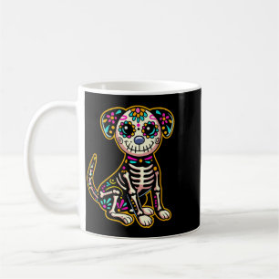 Dia De Los Muertos Skelett Zucker-Schädel-Hund Tag Kaffeetasse
