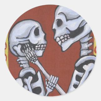Dia de los muertos skelette in Liebe Aufkleber