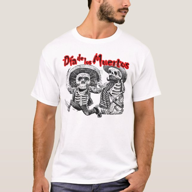 Dia de Los Muertos, Skelette mit Machete u. T-Shirt (Vorderseite)