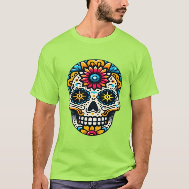 Dia de los Muertos skull 11 T-Shirt (Vorderseite)