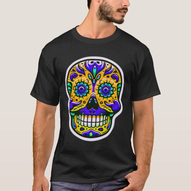 Dia de los Muertos skull 8 T-Shirt (Vorderseite)