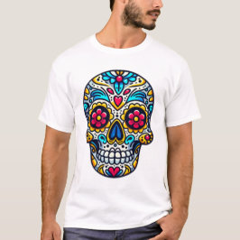 Dia de los Muertos skull 9 T-Shirt