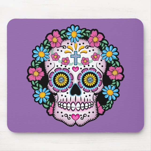 Dia de Los Muertos Skull Mousepad (Vorne)