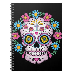 Dia de los Muertos Skull Notizblock
