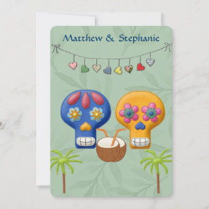 DIA DE LOS MUERTOS STRAND WEDD EINLADUNG