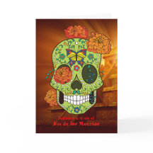 Dia de los Muertos Sugar Skull, Blume en Español