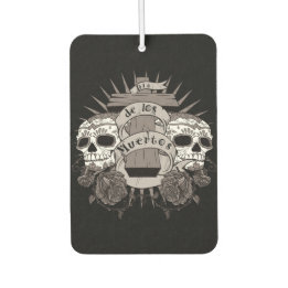 Dia De Los Muertos Sugar Skull Cross Rose Autolufterfrischer