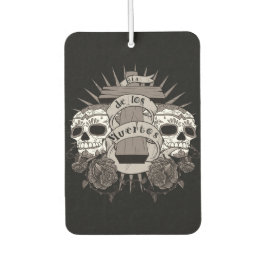 Dia De Los Muertos Sugar Skull Cross Rose Autolufterfrischer