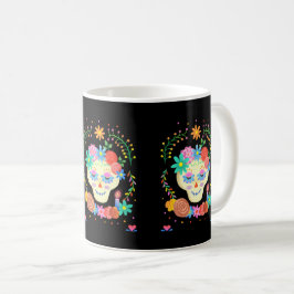 Día de los Muertos Sugar Skull Kaffeetasse