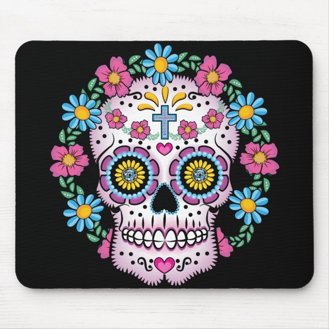 Dia de los Muertos Sugar Skull Mousepad (Vorne)