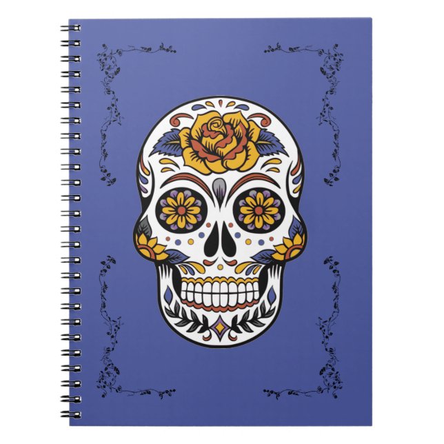 Dia de los Muertos Sugar Skull Notizblock (Vorderseite)