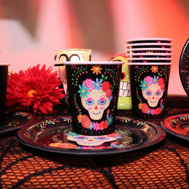 Dia de los Muertos Sugar Skull Pappbecher (Von Creator hochgeladen)