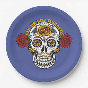 Dia de los Muertos Sugar Skull Pappteller