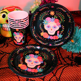 Dia de los Muertos Sugar Skull Pappteller