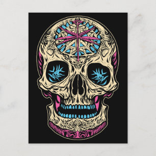 Dia De Los Muertos Sugar Skull Postkarte