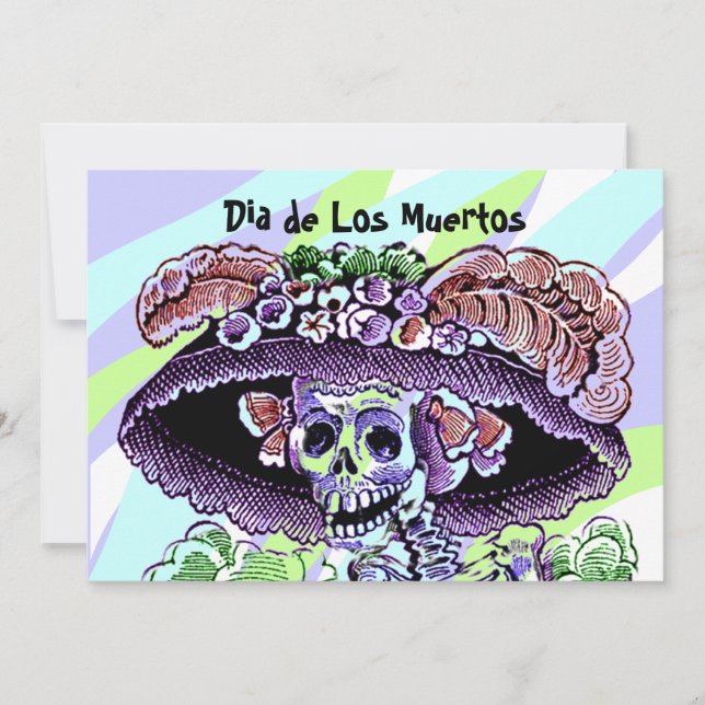 Dia de Los Muertos Tag der toten Einladungen (Vorderseite)