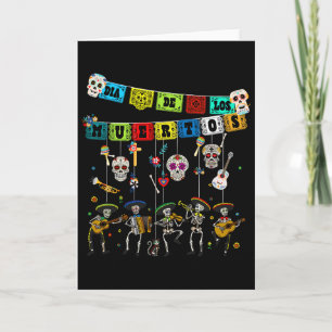 Dia De Los Muertos Tag Der Toten Lustiger Schädel Karte