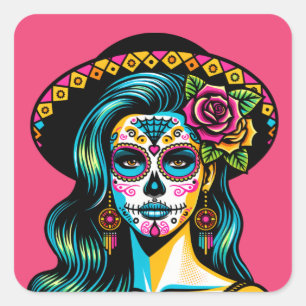 Día de los Muertos Tag der Toten Stickers