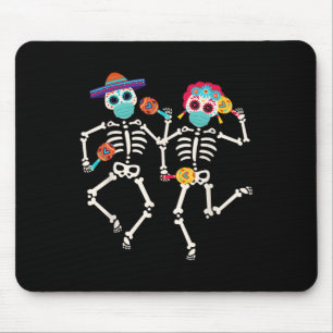 Dia de Los Muertos Tag des Toten Schädeltanzes Mousepad