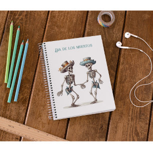Dia de los Muertos tanzende Skelette anpassbar Notizblock