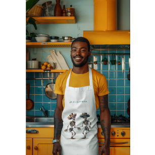 Dia de los Muertos tanzende Skelette anpassbar Schürze