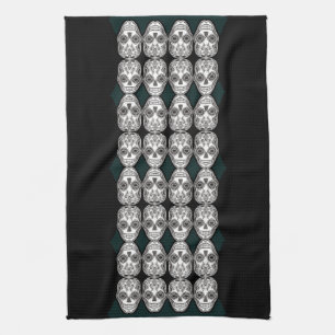 Dia de los Muertos that Girl Skull Diamond Pattern Handtuch