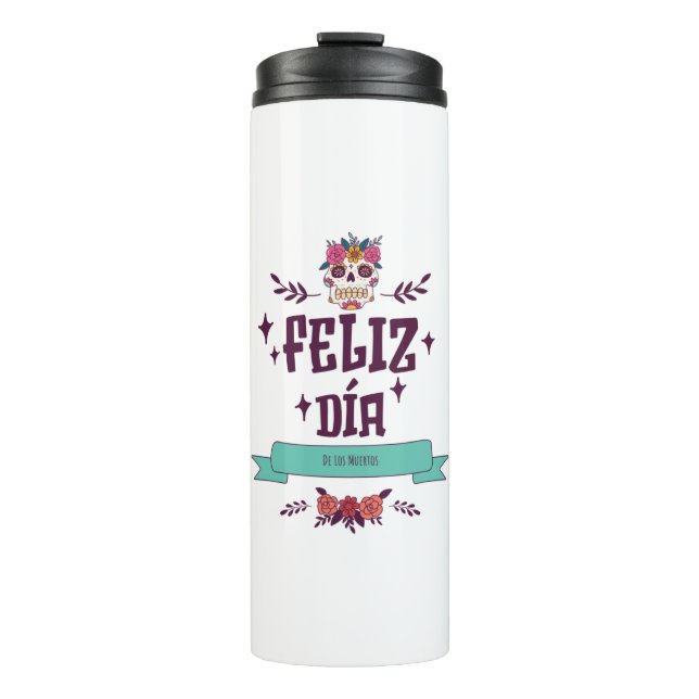 Dia De Los Muertos Thermosbecher (Vorderseite)