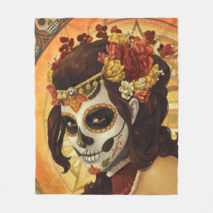 Dia De Los Muertos Throw Pillow Fleecedecke