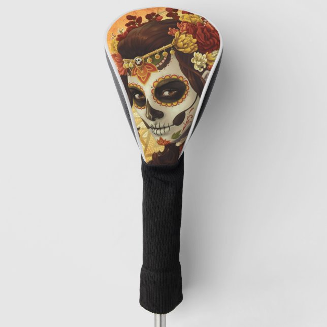 Dia De Los Muertos Throw Pillow Golf Headcover (Vorderseite)