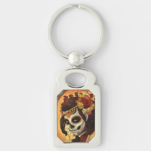 Dia De Los Muertos Throw Pillow Schlüsselanhänger