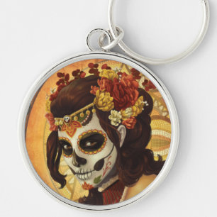 Dia De Los Muertos Throw Pillow Schlüsselanhänger