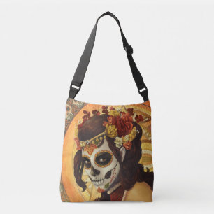 Dia De Los Muertos Throw Pillow Tragetaschen Mit Langen Trägern