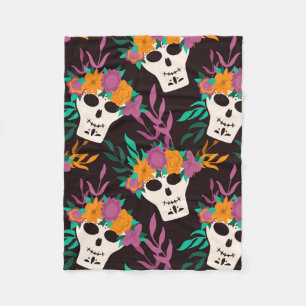 Dia de Los Muertos, traditionelles mexikanisches H Fleecedecke
