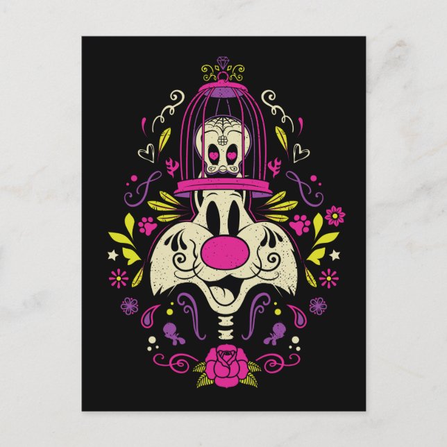 Día De Los Muertos TWEETY™ & SYLVESTER™ Einladungspostkarte (Vorderseite)