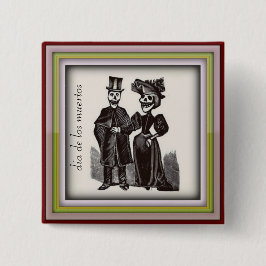Dia de los Muertos Verheiratet Couple Button