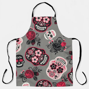 Dia de los Muertos: Vintages Muster Schürze
