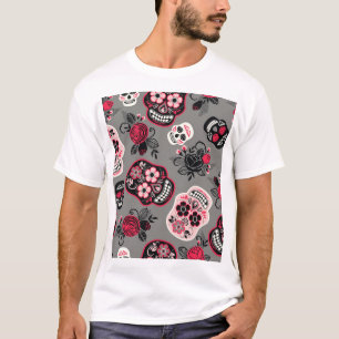 Dia de los Muertos: Vintages Muster T-Shirt