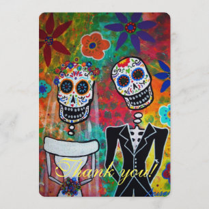 DIA DE LOS MUERTOS WEDD DANKE CARD
