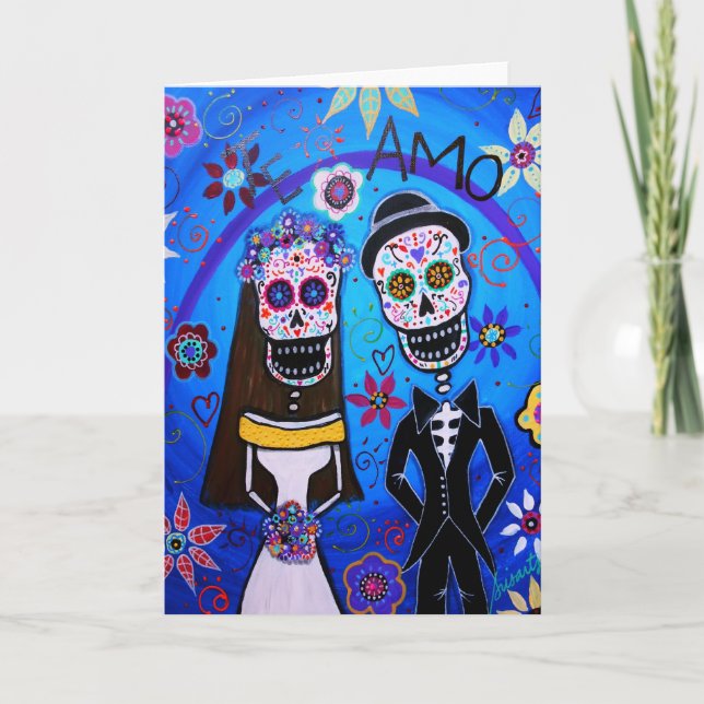 Dia de los Muertos Wedding Karte (Vorderseite)